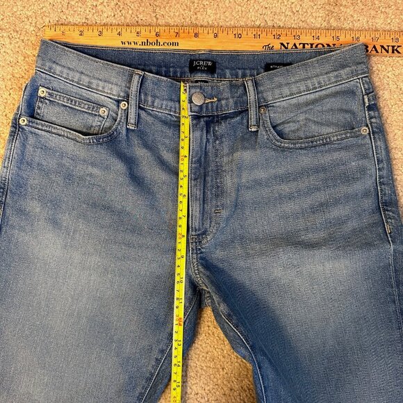 J.Crew Flex Men’s Straight Fit Jeans W32 L30 Light Wash Denim Everyday Comfort - Picture 8 of 10